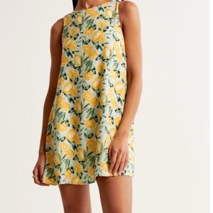 NWT Abercrombie Mini Lemon Print Dress XS